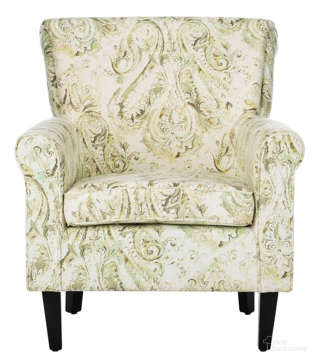 The appearance of Hazina Grey Club Chair designed by Safavieh in the modern / contemporary interior design. This green piece of furniture  was selected by 1StopBedrooms from Hazina Collection to add a touch of cosiness and style into your home. Sku: MCR1002C. Product Type: Accent Chair. Image1