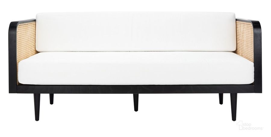 The appearance of Helena French Cane Daybed In Black And Natural designed by Safavieh Couture in the transitional interior design. This black and natural piece of furniture  was selected by 1StopBedrooms from Helena Collection to add a touch of cosiness and style into your home. Sku: SFV4100A. Bed Type: Daybed. Material: Wood. Product Type: DayBed. Image1