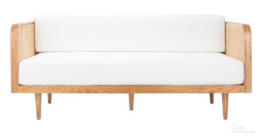 The appearance of Helena French Cane Daybed In Natural designed by Safavieh Couture in the transitional interior design. This natural piece of furniture  was selected by 1StopBedrooms from Helena Collection to add a touch of cosiness and style into your home. Sku: SFV4100B. Bed Type: Daybed. Material: Wood. Product Type: DayBed. Image1