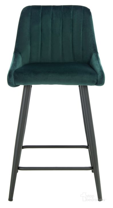 The appearance of Helga Counter Stool in Green designed by Safavieh in the modern / contemporary interior design. This green piece of furniture  was selected by 1StopBedrooms from Helga Collection to add a touch of cosiness and style into your home. Sku: BST7501C. Material: Steel. Product Type: Barstool. Image1
