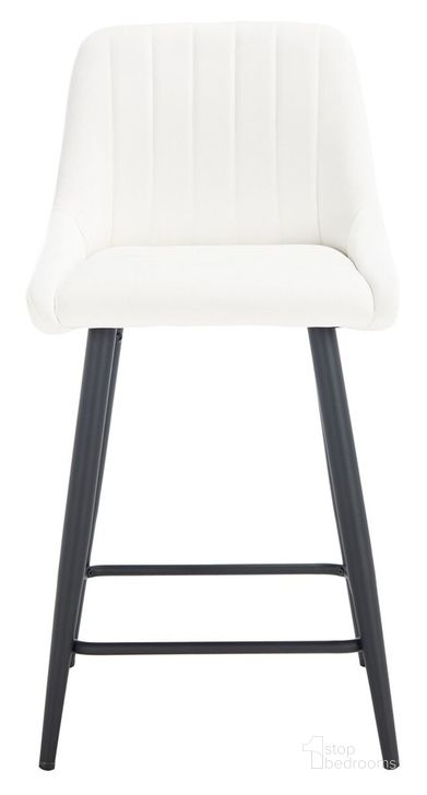 The appearance of Helga Counter Stool in Ivory and Black designed by Safavieh in the modern / contemporary interior design. This ivory and black piece of furniture  was selected by 1StopBedrooms from Helga Collection to add a touch of cosiness and style into your home. Sku: BST7501A. Material: Steel. Product Type: Barstool. Image1