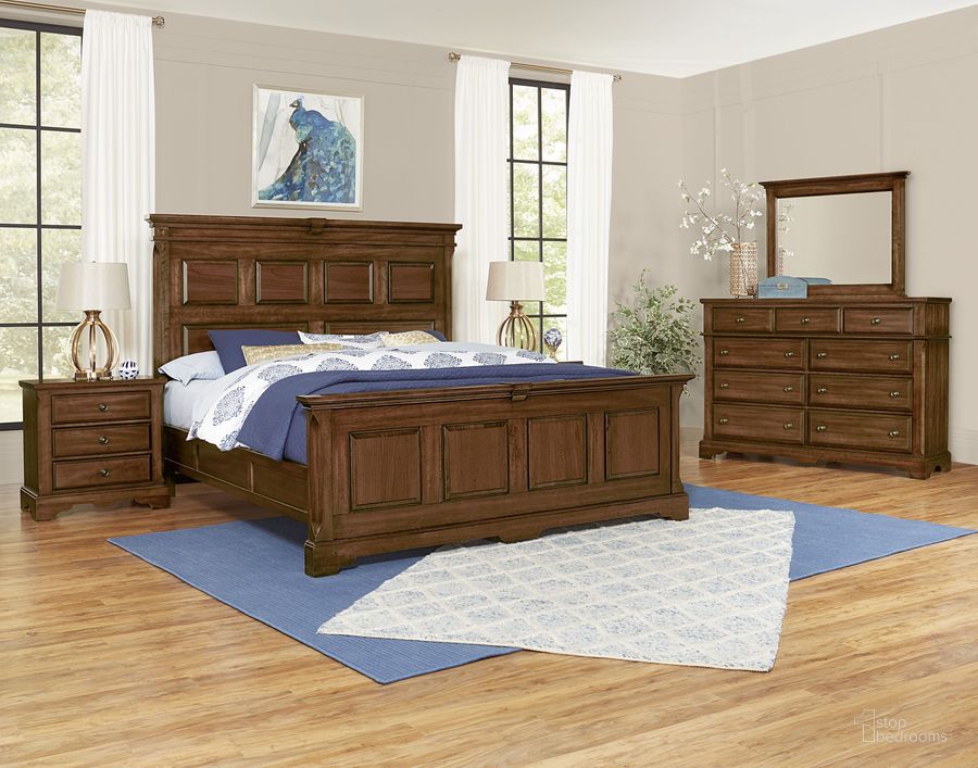 The appearance of Heritage Amish Cherry Mansion Bedroom Set With Decorative Side Rails designed by Artisan & Post in the transitional interior design. This cherry piece of furniture  was selected by 1StopBedrooms from Heritage Collection to add a touch of cosiness and style into your home. Sku: 110-559;110-955;110-822;110-227. Material: Wood. Product Type: Bedroom Set. Bed Size: Queen. Image1