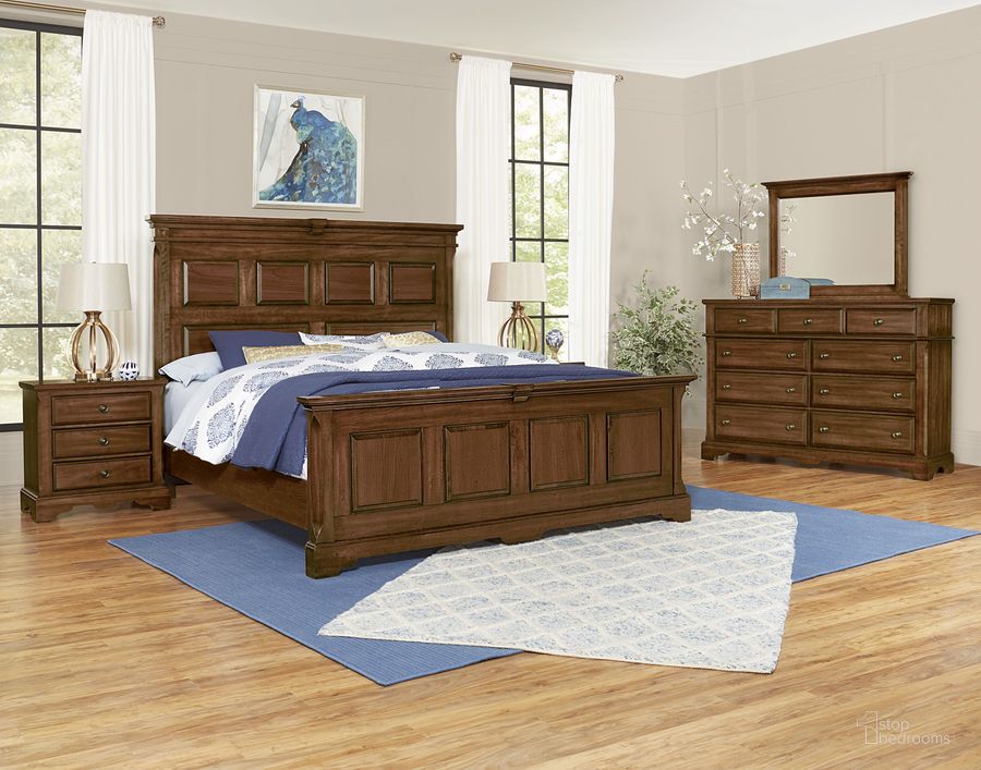 The appearance of Heritage Amish Cherry Mansion Bedroom Set designed by Artisan & Post in the transitional interior design. This cherry piece of furniture  was selected by 1StopBedrooms from Heritage Collection to add a touch of cosiness and style into your home. Sku: 110-669;110-966;110-733;MS-MS2;110-227. Material: Wood. Product Type: Bedroom Set. Bed Size: King. Image1