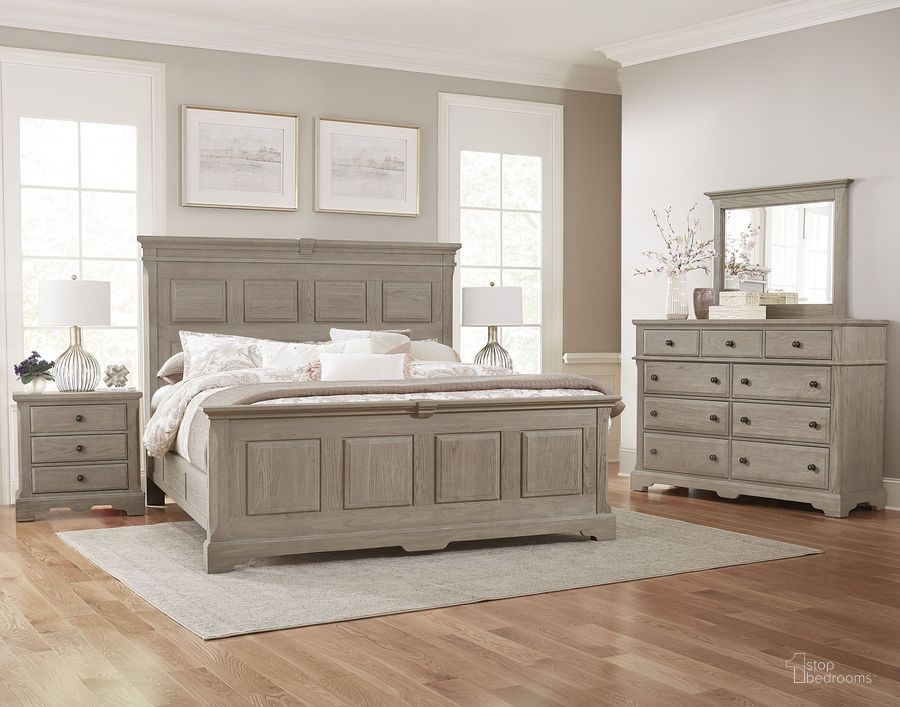 The appearance of Heritage Greystone Mansion Bedroom Set With Decorative Side Rails designed by Artisan & Post in the transitional interior design. This beige piece of furniture  was selected by 1StopBedrooms from Heritage Collection to add a touch of cosiness and style into your home. Sku: 114-559;114-955;114-822;114-227. Material: Wood. Product Type: Bedroom Set. Bed Size: Queen. Image1