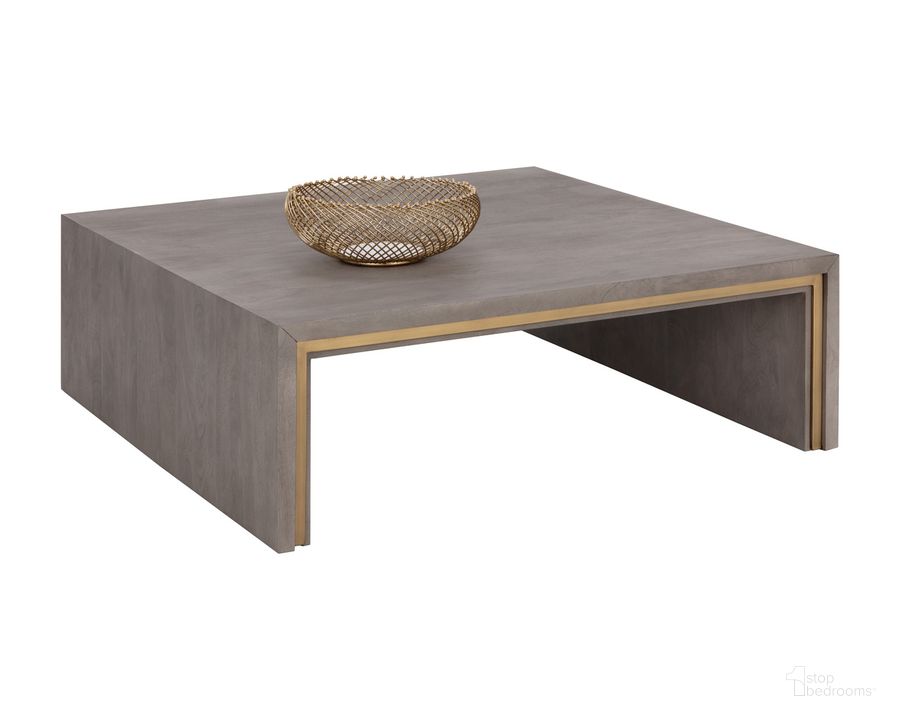 The appearance of Hilbert Coffee Table In Grey designed by Sunpan in the modern / contemporary interior design. This grey piece of furniture  was selected by 1StopBedrooms from Hilbert Collection to add a touch of cosiness and style into your home. Sku: 110028. Material: Wood. Product Type: Coffee Table. Image1
