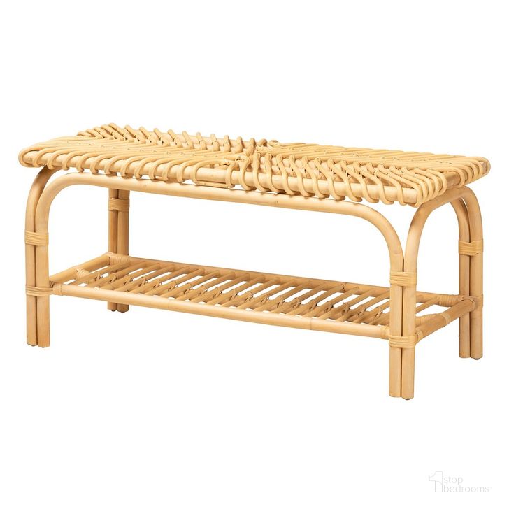 The appearance of Himari Rattan Accent Bench In Natural Brown designed by Baxton Studio in the bohemian interior design. This natural brown piece of furniture  was selected by 1StopBedrooms from Himari Collection to add a touch of cosiness and style into your home. Sku: WS24-Rattan-Bench. Material: Natural Rattan. Product Type: Bench. Image1