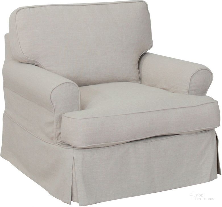Horizon Slipcover For T Cushion Chair In Light Gray by Sunset