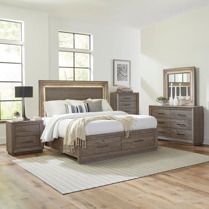 The appearance of Horizons Graystone Youth Panel Storage Bedroom Set designed by Liberty in the modern / contemporary interior design. This brown piece of furniture  was selected by 1StopBedrooms from Horizons Collection to add a touch of cosiness and style into your home. Sku: 272-BR11;272-BR12FS;272-BR89RSP;272-BR61. Product Type: Bedroom Set. Bed Size: Twin. Material: Rubberwood. Image1