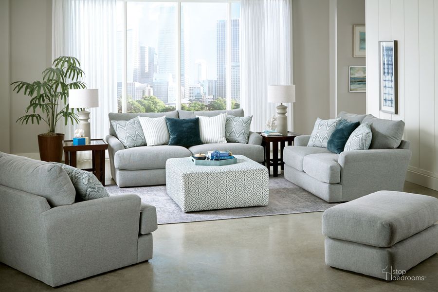 The appearance of Howell Seafoam And Spa Living Room Set designed by Jackson in the transitional interior design. This gray piece of furniture  was selected by 1StopBedrooms from Howell Collection to add a touch of cosiness and style into your home. Sku: 348203161735172635;348202161735172635. Material: Fabric. Product Type: Living Room Set. Image1