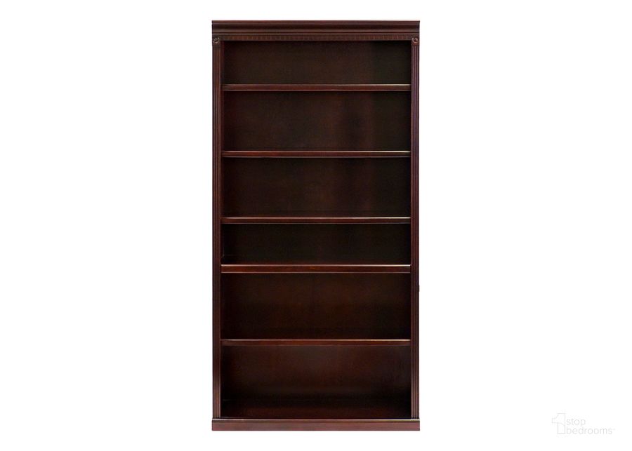 The appearance of Huntington 72 Inch Wood Bookcase In Cherry designed by Martin Furniture in the traditional interior design. This cherry piece of furniture  was selected by 1StopBedrooms from Huntington Collection to add a touch of cosiness and style into your home. Sku: HCR3672/D. Material: Wood. Product Type: Bookcase. Image1