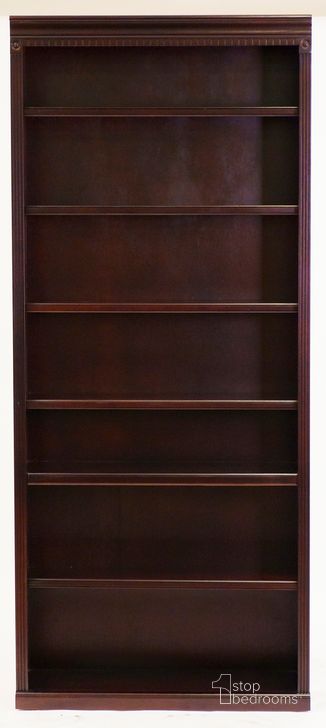 The appearance of Huntington 84 Inch Wood Bookcase In Cherry designed by Martin Furniture in the traditional interior design. This cherry piece of furniture  was selected by 1StopBedrooms from Huntington Collection to add a touch of cosiness and style into your home. Sku: HCR3684/D. Material: Wood. Product Type: Bookcase. Image1