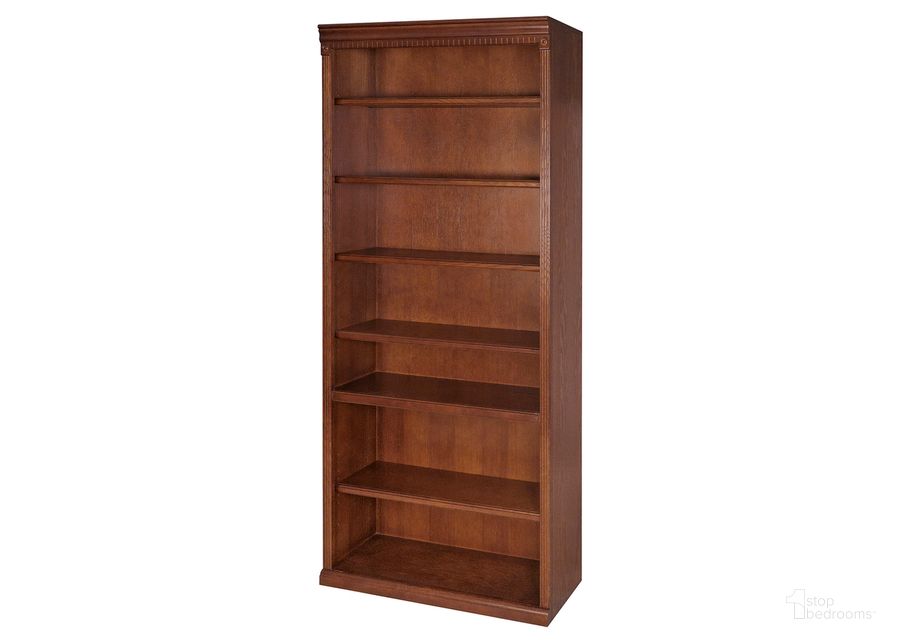 The appearance of Huntington Oxford 84 Inch Wood Bookcase In Brown designed by Martin Furniture in the traditional interior design. This brown piece of furniture  was selected by 1StopBedrooms from Huntington Collection to add a touch of cosiness and style into your home. Sku: HO3684/B. Material: Wood. Product Type: Bookcase. Image1