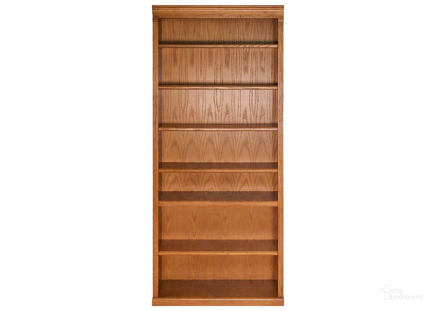 The appearance of Huntington Oxford 84 Inch Wood Bookcase In Wheat designed by Martin Furniture in the traditional interior design. This wheat piece of furniture  was selected by 1StopBedrooms from Huntington Collection to add a touch of cosiness and style into your home. Sku: HO3684/W. Material: Wood. Product Type: Bookcase. Image1