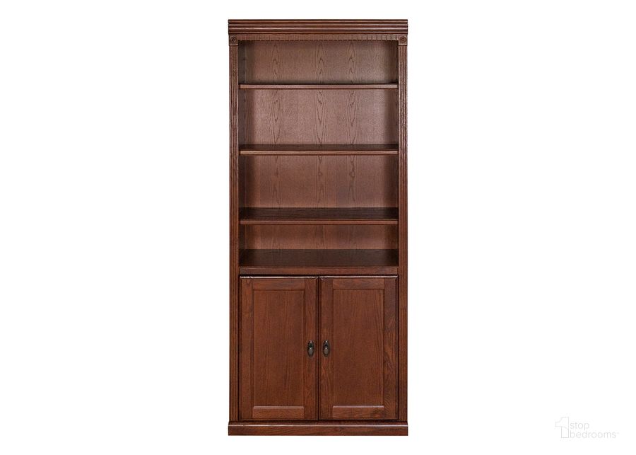 The appearance of Huntington Oxford Wood Bookcase with Doors In Brown designed by Martin Furniture in the traditional interior design. This brown piece of furniture  was selected by 1StopBedrooms from Huntington Collection to add a touch of cosiness and style into your home. Sku: HO3072D/B. Material: Wood. Product Type: Bookcase. Image1