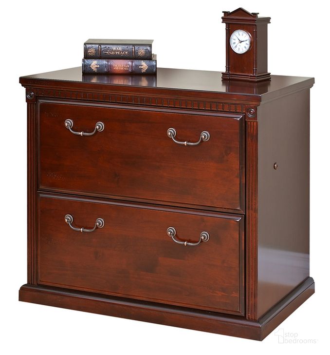 The appearance of Huntington Two Drawer Lateral File Cabinet with Office Storage File Drawer In Cherry designed by Martin Furniture in the traditional interior design. This cherry piece of furniture  was selected by 1StopBedrooms from Huntington Collection to add a touch of cosiness and style into your home. Sku: HCR450/D. Material: Wood. Product Type: File Cabinet. Image1