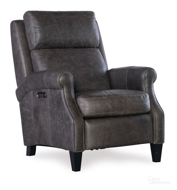 The appearance of Hurley Power Recliner with Power Headrest In Brown designed by Hooker in the traditional interior design. This charcoal piece of furniture  was selected by 1StopBedrooms from RC Collection to add a touch of cosiness and style into your home. Sku: RC103-PH-095. Material: Leather. Product Type: Recliner. Image1