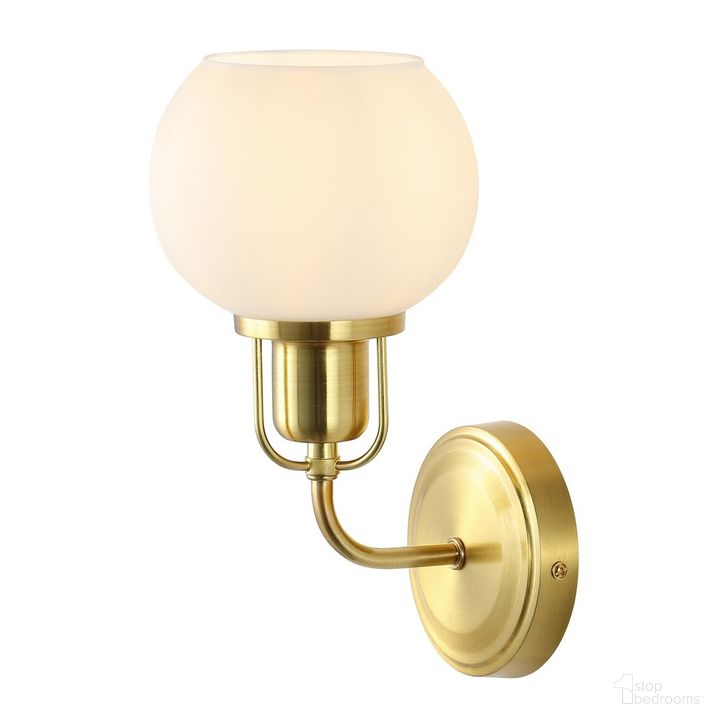 The appearance of Huron Wall Sconce Set of 2 in Brass SCN4085B-SET2 designed by Safavieh in the transitional interior design. This tan textured glass piece of furniture  was selected by 1StopBedrooms from Huron Collection to add a touch of cosiness and style into your home. Sku: SCN4085B-SET2. Material: Metal. Product Type: Wall Sconce. Image1