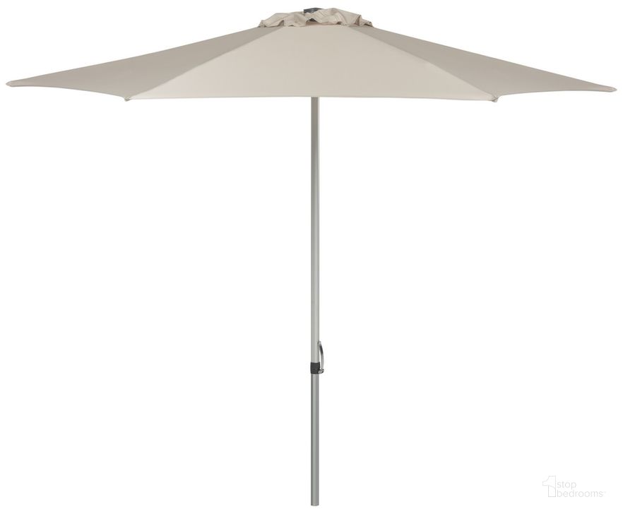 The appearance of Hurst Beige 9 Easy Glide Market UV Resistant Umbrella designed by Safavieh in the modern / contemporary interior design. This beige piece of furniture  was selected by 1StopBedrooms from Hurst Collection to add a touch of cosiness and style into your home. Sku: PAT8002A. Material: Aluminum. Product Type: Umbrella. Image1