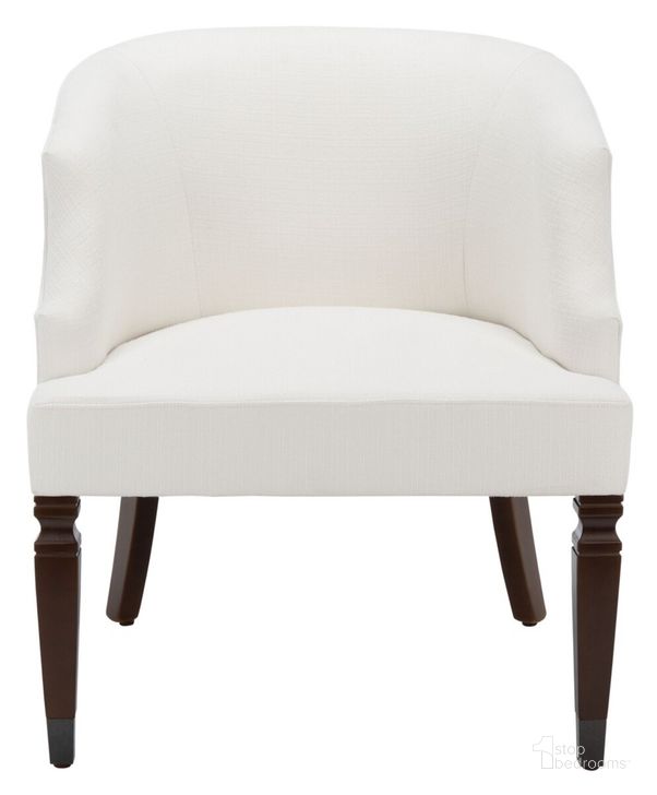 The appearance of Ibuki Accent Chair in White designed by Safavieh in the modern / contemporary interior design. This white piece of furniture  was selected by 1StopBedrooms from Ibuki Collection to add a touch of cosiness and style into your home. Sku: ACH4006A. Material: Wood. Product Type: Accent Chair. Image1