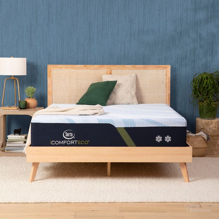 The appearance of iComfortECO F15GL 13.25 Inch Memory Foam Firm Mattress - Full designed by Serta in the modern / contemporary interior design. This blue piece of furniture  was selected by 1StopBedrooms from iComfortECO Collection to add a touch of cosiness and style into your home. Sku: 500806158-1030. Material: Memory Foam. Product Type: Mattress. Bed Size: Full. Size: Full. Comfort Level: Firm. Mattress Top: Memory Foam Top. Mattress Type: Memory Foam. Comfort Level: Firm. Mattress Thickness: 13.25". Image1