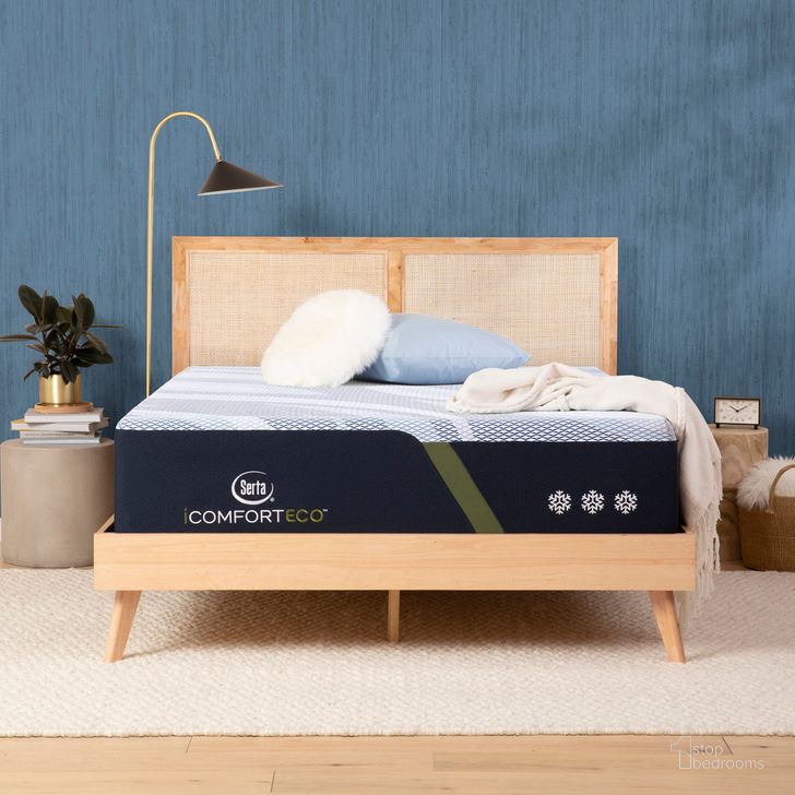 The appearance of iComfortECO F30LTX 14.25 Inch Memory Foam Plush Mattress - California King designed by Serta in the modern / contemporary interior design. This blue piece of furniture  was selected by 1StopBedrooms from iComfortECO Collection to add a touch of cosiness and style into your home. Sku: 500804938-1070. Material: Memory Foam. Product Type: Mattress. Bed Size: California King. Size: California King. Comfort Level: Plush. Mattress Top: Memory Foam Top. Mattress Type: Memory Foam. Comfort Level: Plush. Mattress Thickness: 14.25". Image1