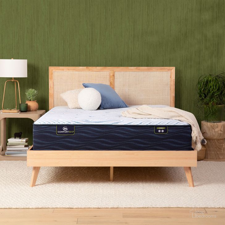 The appearance of iComfortECO Q15GL 13.75 Inch Hybrid Plush Mattress - California King designed by Serta in the traditional interior design. This blue piece of furniture  was selected by 1StopBedrooms from iComfortECO Collection to add a touch of cosiness and style into your home. Sku: 500801071-1070. Material: Memory Foam. Product Type: Mattress. Bed Size: California King. Size: California King. Comfort Level: Plush. Mattress Top: Memory Foam Top. Comfort Level: Plush. Mattress Type: Hybrid. Mattress Thickness: 13.75". Image1