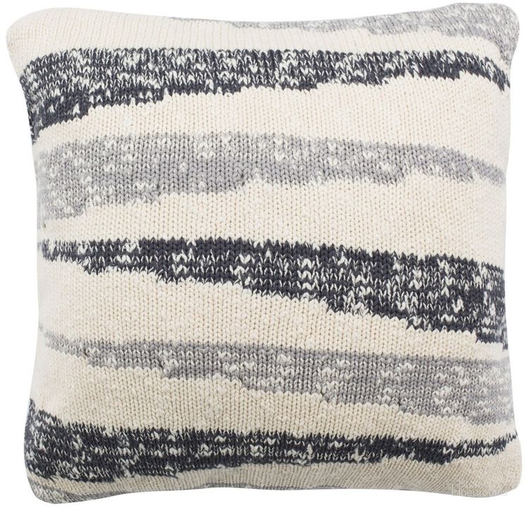 The appearance of Imani Knit Pillow designed by Safavieh in the modern / contemporary interior design. This dark gray piece of furniture  was selected by 1StopBedrooms from Imani Collection to add a touch of cosiness and style into your home. Sku: PLS208A-2020. Material: Cotton. Product Type: Pillows and Throw. Image1
