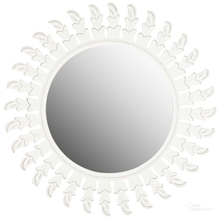 The appearance of Inca Sun Mirror MIR5008D designed by Safavieh in the modern / contemporary interior design. This white piece of furniture  was selected by 1StopBedrooms from Inca Collection to add a touch of cosiness and style into your home. Sku: MIR5008D. Product Type: Mirror. Image1