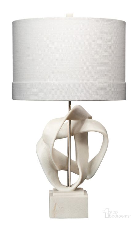 The appearance of Intertwined Table Lamp In White designed by Jamie Young Company in the modern / contemporary interior design. This white piece of furniture  was selected by 1StopBedrooms from Intertwined Collection to add a touch of cosiness and style into your home. Sku: 9INTERTWINWH. Material: Resin. Product Type: Table Lamp. Image1