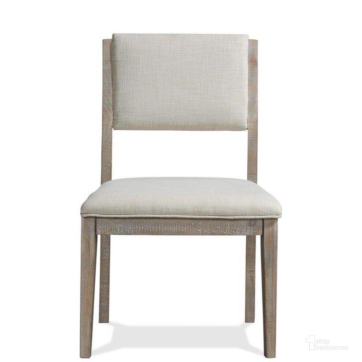 The appearance of Intrigue Upholstered Side Chair Set of 2 In Hazelwood designed by Riverside Furniture in the transitional interior design. This hazelwood piece of furniture  was selected by 1StopBedrooms from Intrigue Collection to add a touch of cosiness and style into your home. Sku: 39357. Material: Wood. Product Type: Side Chair. Image1