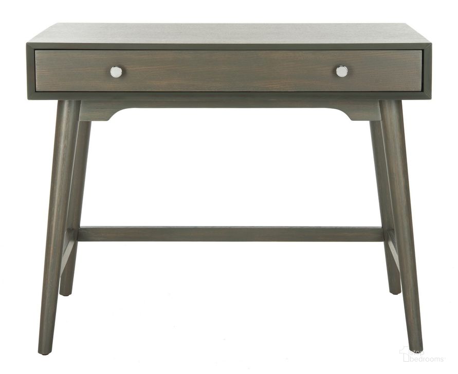 The appearance of Isadora Midcentury Modern Desk designed by Safavieh in the modern / contemporary interior design. This ash gray piece of furniture  was selected by 1StopBedrooms from Isadora Collection to add a touch of cosiness and style into your home. Sku: FOX6293A. Material: Metal. Product Type: Desk. Image1