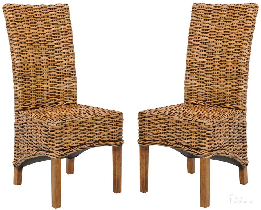 The appearance of Isla Brown 18 Inch Rattan Side Chair Set of 2 designed by Safavieh in the traditional interior design. This brown piece of furniture  was selected by 1StopBedrooms from Isla Collection to add a touch of cosiness and style into your home. Sku: FOX6506A-SET2. Product Type: Dining Chair. Material: Rattan. Image1