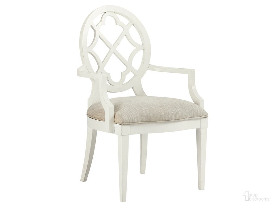 The appearance of Ivory Key Mill Creek Arm Chair designed by Tommy Bahama in the transitional interior design. This  piece of furniture  was selected by 1StopBedrooms from Ivory Key Collection to add a touch of cosiness and style into your home. Sku: 01-0543-881-40. Product Type: Arm Chair. Image1