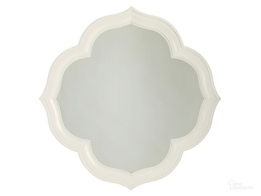 The appearance of Ivory Key Paget Mirror designed by Tommy Bahama in the transitional interior design. This white piece of furniture  was selected by 1StopBedrooms from Ivory Key Collection to add a touch of cosiness and style into your home. Sku: 01-0543-201. Material: Glass. Product Type: Dresser Mirror. Image1