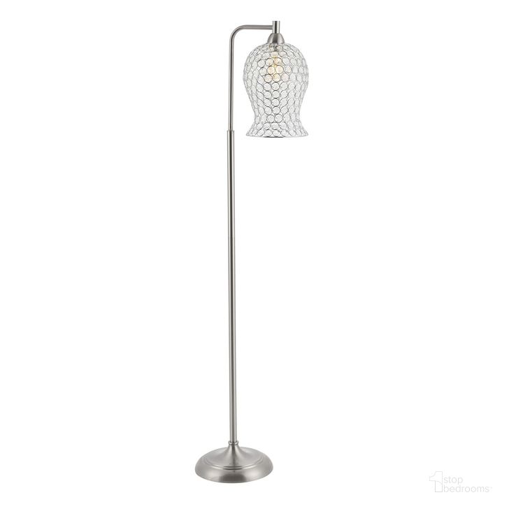 The appearance of Izzy Iron Floor Lamp in Nickel designed by Safavieh in the modern / contemporary interior design. This nickel piece of furniture  was selected by 1StopBedrooms from Izzy Collection to add a touch of cosiness and style into your home. Sku: FLL4088A. Product Type: Floor Lamp. Material: Acrylic. Image1