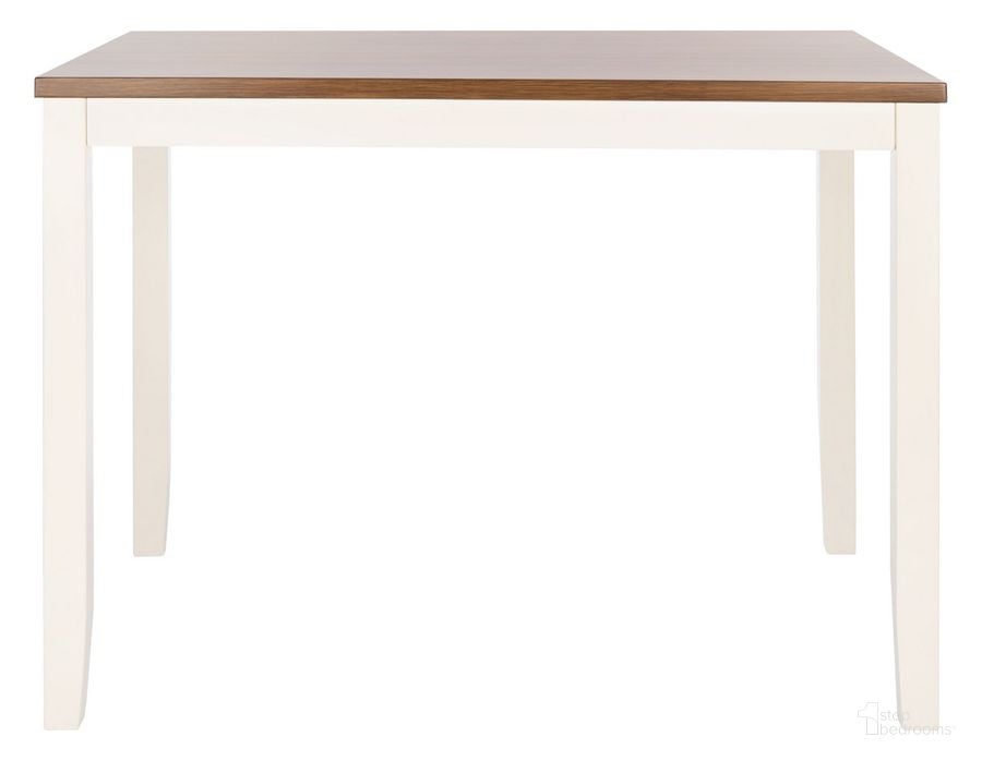 The appearance of Izzy Rectangle Counter Table in White designed by Safavieh in the modern / contemporary interior design. This white piece of furniture  was selected by 1StopBedrooms from Izzy Collection to add a touch of cosiness and style into your home. Sku: DTB9216A. Material: Wood. Product Type: Counter Height Table. Table Top Shape: Rectangular. Size: 48". Image1