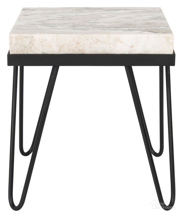 The appearance of Jada Stone Top Accent Table in Grey designed by Safavieh in the modern / contemporary interior design. This grey piece of furniture  was selected by 1StopBedrooms from Jada Collection to add a touch of cosiness and style into your home. Sku: ACC3705A. Material: Metal. Product Type: Accent Table. Image1