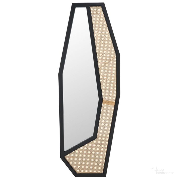 The appearance of Jalen Mirror in Black and Natural designed by Safavieh in the rustic / southwestern interior design. This black and natural piece of furniture  was selected by 1StopBedrooms from Jalen Collection to add a touch of cosiness and style into your home. Sku: MRR2018A. Material: Glass. Product Type: Mirror. Image1