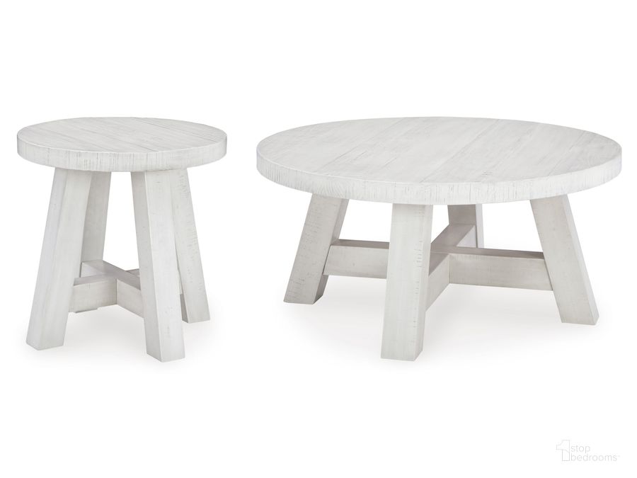 The appearance of Jallison Occasional Table Set In Off White designed by Signature Design by Ashley in the transitional interior design. This off white piece of furniture  was selected by 1StopBedrooms from Jallison Collection to add a touch of cosiness and style into your home. Sku: T727-8;T727-6. Material: Wood. Product Type: Occasional Table Set. Image1