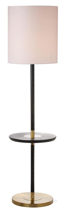 The appearance of Janell Black 65 Inch Tall End Table Floor Lamp designed by Safavieh in the modern / contemporary interior design. This black piece of furniture  was selected by 1StopBedrooms from Janell Collection to add a touch of cosiness and style into your home. Sku: LIT4529B. Product Type: Floor Lamp. Material: Brass. Image1