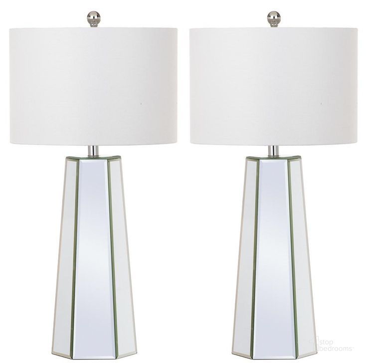 The appearance of Janice Mirrored 31.5 Inch Table Lamp Set of 2 designed by Safavieh in the traditional interior design. This clear piece of furniture  was selected by 1StopBedrooms from Safavieh LIT Collection to add a touch of cosiness and style into your home. Sku: LIT4397A-SET2. Material: Chrome. Product Type: Table Lamp. Image1