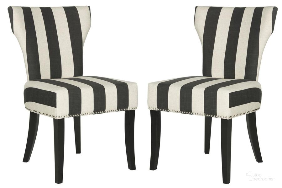 The appearance of Jappic Black, White and Espresso 22 Inch Side Chairs Set of 2 designed by Safavieh in the modern / contemporary interior design. This black and white piece of furniture  was selected by 1StopBedrooms from Jappic Collection to add a touch of cosiness and style into your home. Sku: MCR4706F-SET2. Product Type: Dining Chair. Material: Stainless Steel. Image1