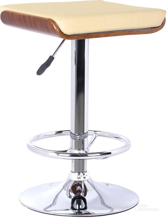 The appearance of Java Cream Barstool designed by Armen Living in the modern / contemporary interior design. This cream piece of furniture  was selected by 1StopBedrooms from Java Collection to add a touch of cosiness and style into your home. Sku: LCJABACRWA. Product Type: Barstool. Material: Chrome. Image1