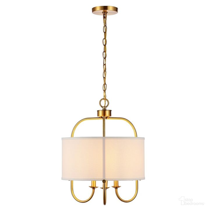 The appearance of Jemmi Pendant in Gold designed by Safavieh in the modern / contemporary interior design. This gold piece of furniture  was selected by 1StopBedrooms from Jemmi Collection to add a touch of cosiness and style into your home. Sku: PND4119A. Material: Metal. Product Type: Pendant Lighting. Image1