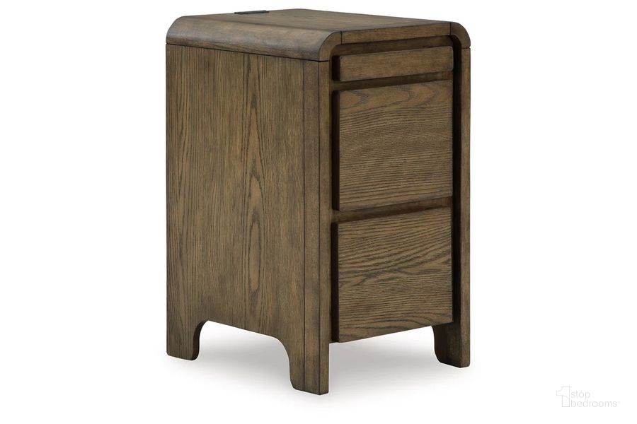The appearance of Jensworth Accent Table In Brown designed by Signature Design by Ashley in the modern / contemporary interior design. This brown piece of furniture  was selected by 1StopBedrooms from Jensworth Collection to add a touch of cosiness and style into your home. Sku: A4000636. Material: Wood. Product Type: Accent Table. Image1