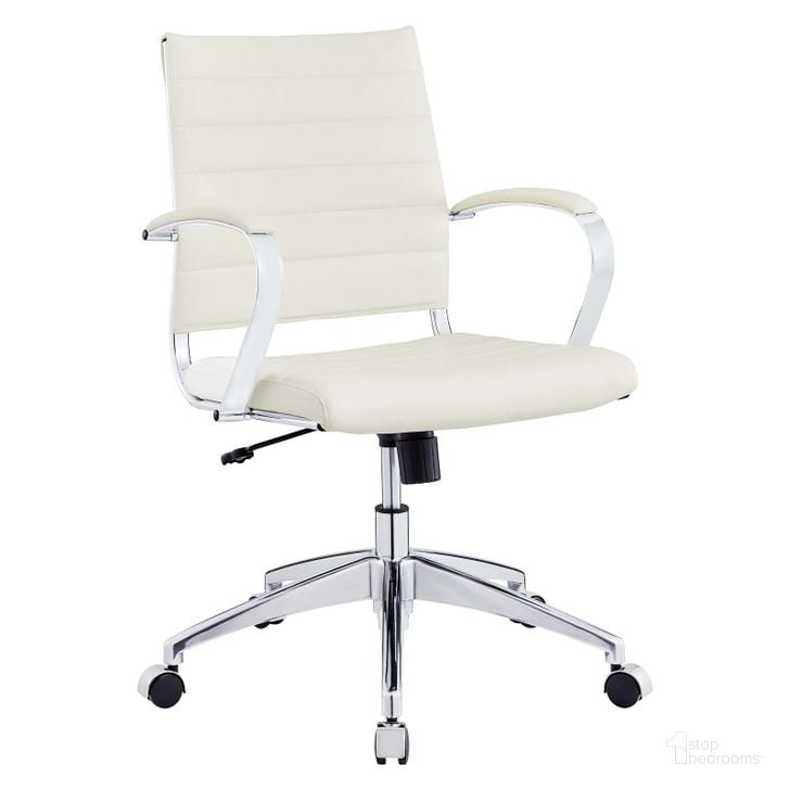 The appearance of Jive White Mid Back Office Chair designed by Modway in the modern / contemporary interior design. This white piece of furniture  was selected by 1StopBedrooms from Jive Collection to add a touch of cosiness and style into your home. Sku: EEI-273-WHI. Material: Aluminum. Product Type: Office Chair. Image1
