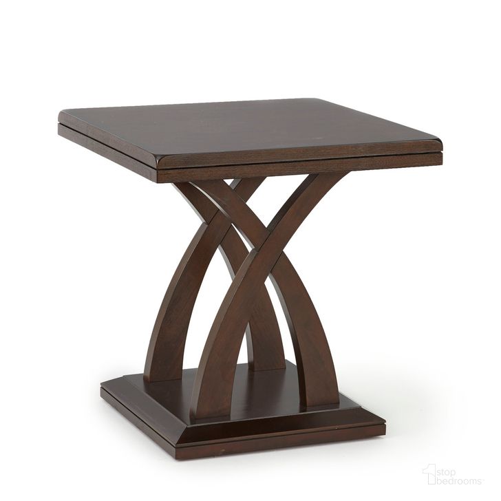 The appearance of Jocelyn 24 Inch End Table In Brown designed by Steve Silver in the modern / contemporary interior design. This brown piece of furniture  was selected by 1StopBedrooms from Jocelyn Collection to add a touch of cosiness and style into your home. Sku: JL200EN. Product Type: End Table. Material: MDF. Image1