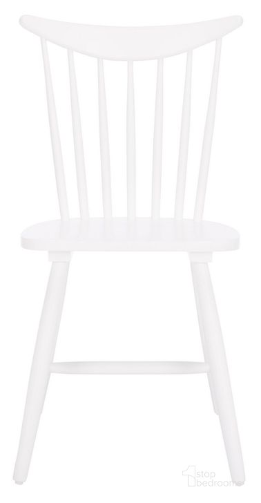 The appearance of Jodan Dining Chair Set of 2 in White designed by Safavieh in the modern / contemporary interior design. This white piece of furniture  was selected by 1StopBedrooms from Jodan Collection to add a touch of cosiness and style into your home. Sku: DCH1404B-SET2. Material: Wood. Product Type: Dining Chair. Image1