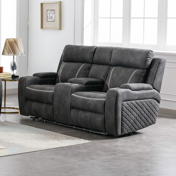 The appearance of Jonathan Plush Velvet-Like Reclining Loveseat In Grey designed by AC Pacific in the modern / contemporary interior design. This grey piece of furniture  was selected by 1StopBedrooms from Jonathan Collection to add a touch of cosiness and style into your home. Sku: JONATHAN-GREY-PCRL. Material: Polyester. Product Type: Loveseat. Image1
