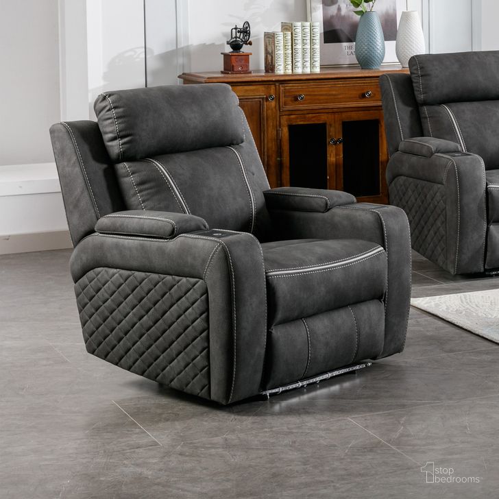 The appearance of Jonathan Plush Velvet-Like Upholstered Living Room Reclining Chair In Grey designed by AC Pacific in the modern / contemporary interior design. This grey piece of furniture  was selected by 1StopBedrooms from Jonathan Collection to add a touch of cosiness and style into your home. Sku: JONATHAN-GREY-PRC. Material: Polyester. Product Type: Reclining Chair. Image1